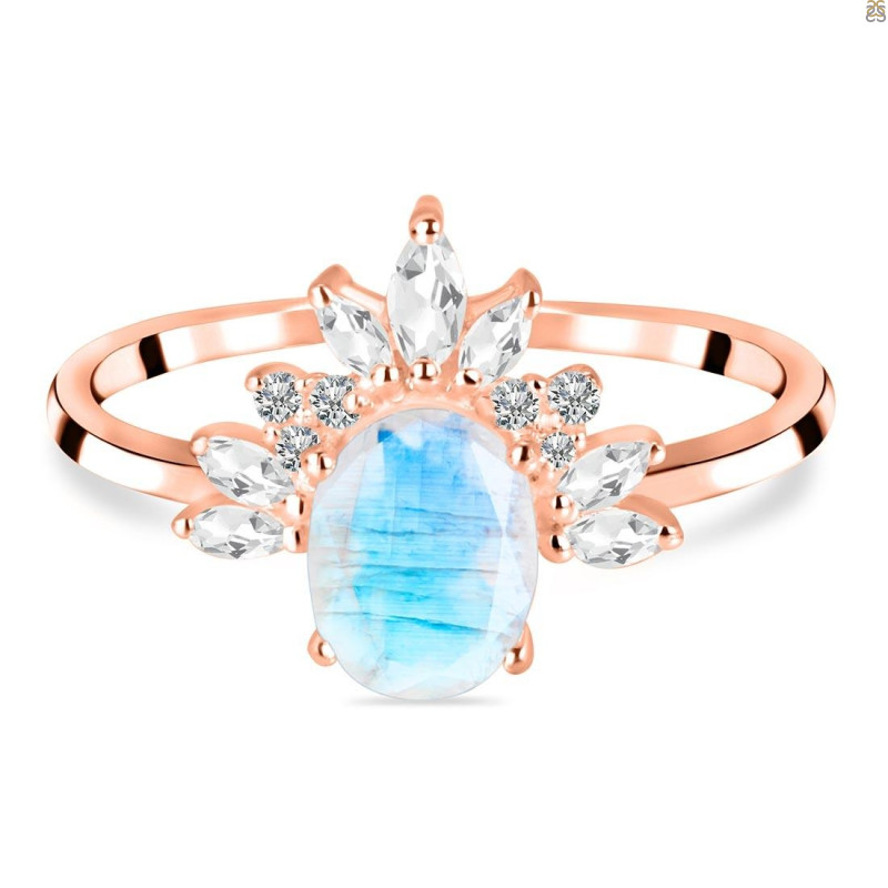 Moonstone & White Topaz Ring RBM-RR-405.