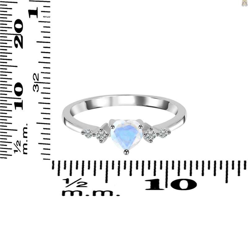 Moonstone & White Topaz Ring RBM-RR-424.