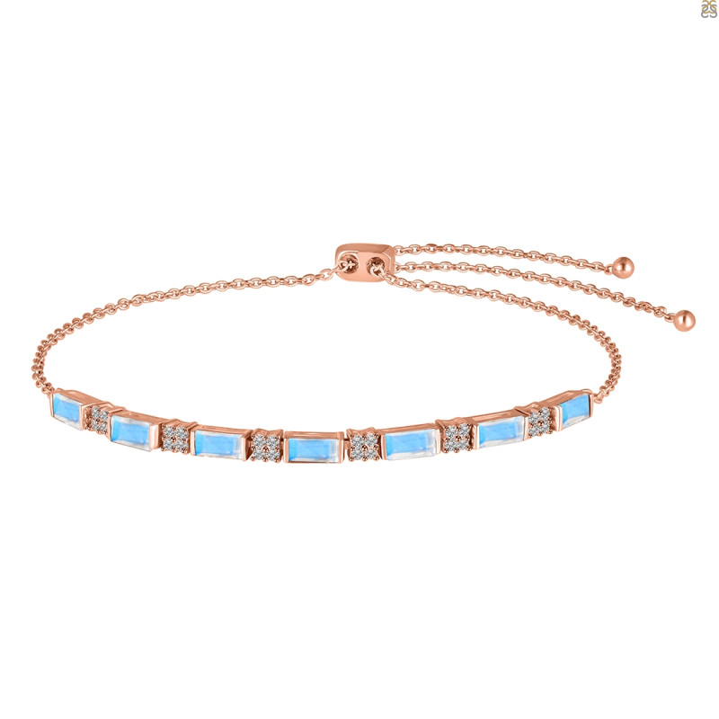 Moonstone & White Topaz Bracelet