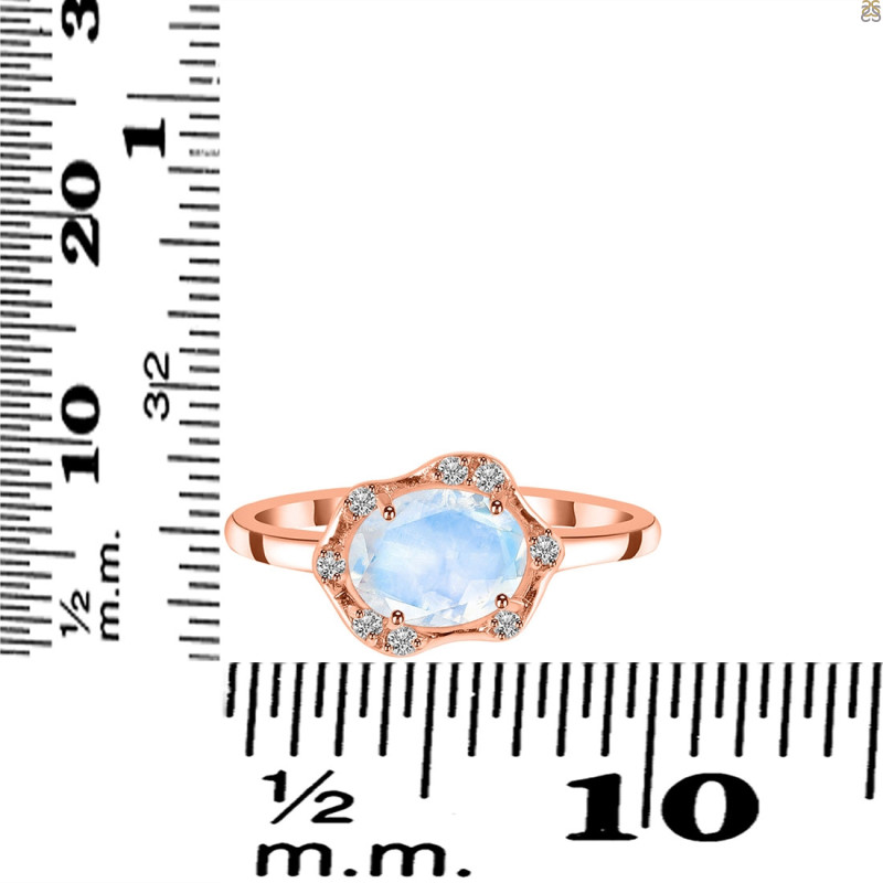 Moonstone & White Topaz Ring RBM-RR-342-ROSECUT.