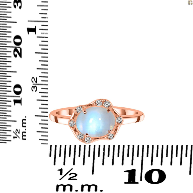 Moonstone & White Topaz Ring RBM-RR-342.