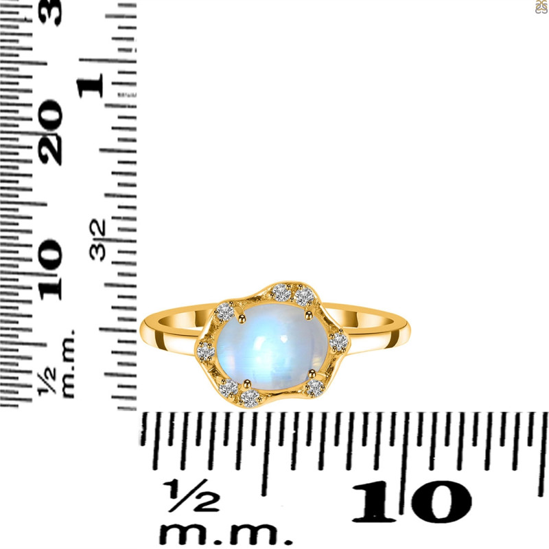 Moonstone & White Topaz Ring RBM-RR-342.