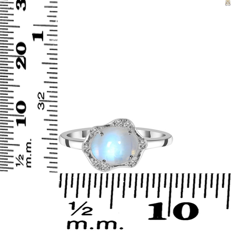 Moonstone & White Topaz Ring RBM-RR-342.