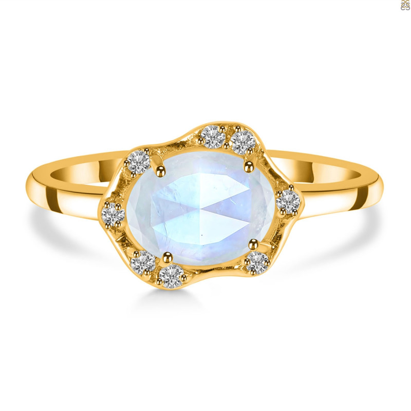 Moonstone & White Topaz Ring RBM-RR-342-ROSECUT.