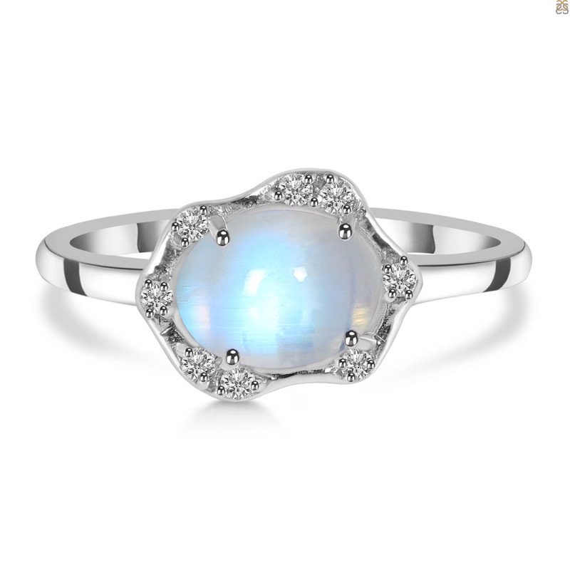 Moonstone & White Topaz Ring RBM-RR-342.