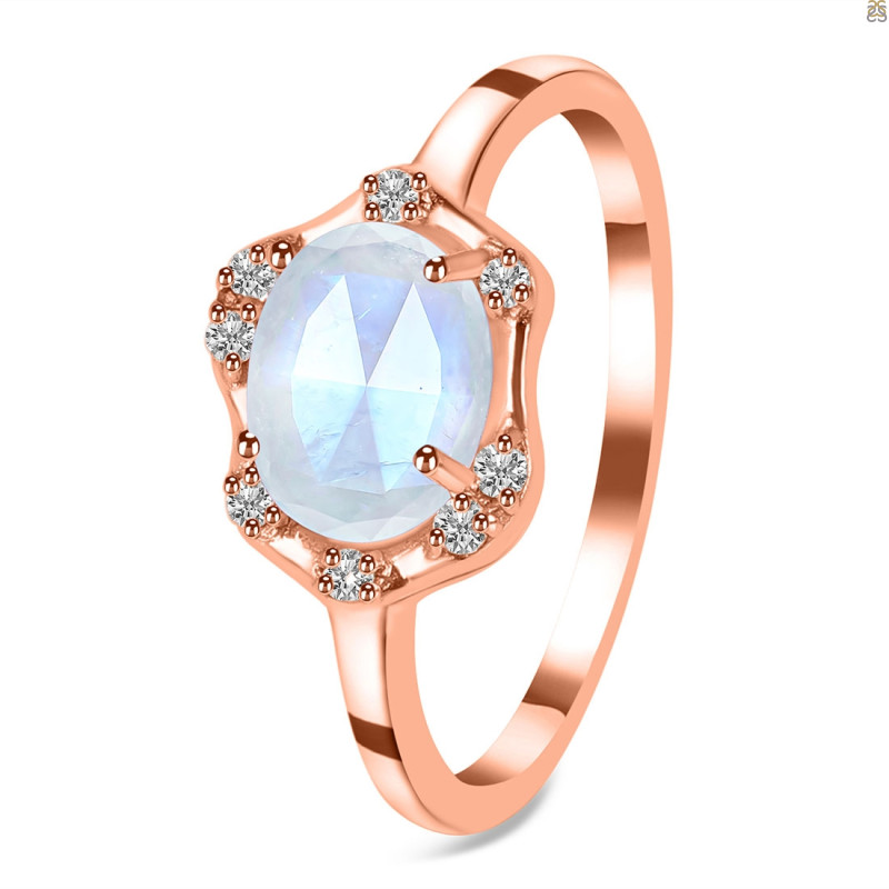 Moonstone & White Topaz Ring RBM-RR-342-ROSECUT.