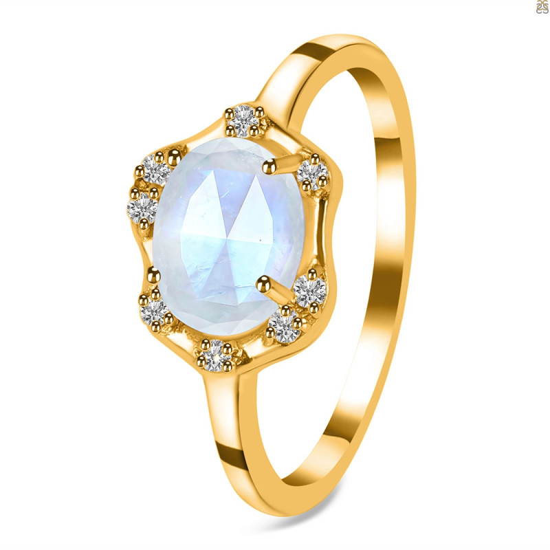 Moonstone & White Topaz Ring RBM-RR-342-ROSECUT.