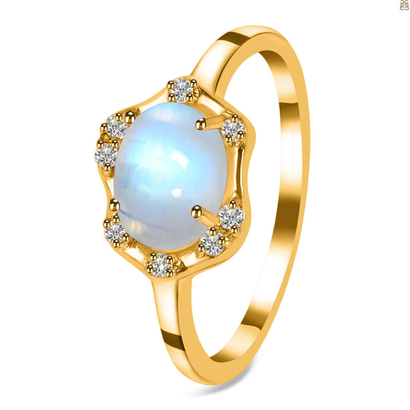 Moonstone & White Topaz Ring RBM-RR-342.