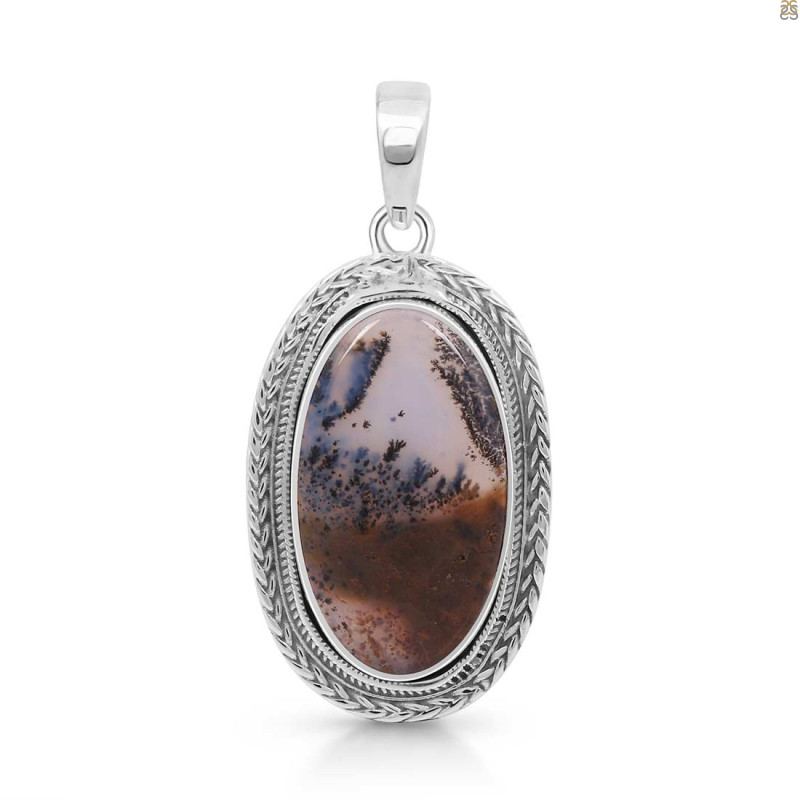Russian Dendritic Agate Pendant-SP RDA-1-35