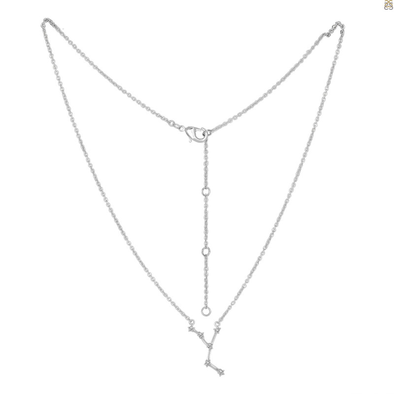 Cancer Zodiac Star Constellation with Cubic Zirconia Necklace