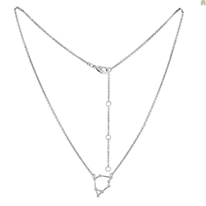 Capricorn Zodiac Star Constellation with Cubic Zirconia Necklace