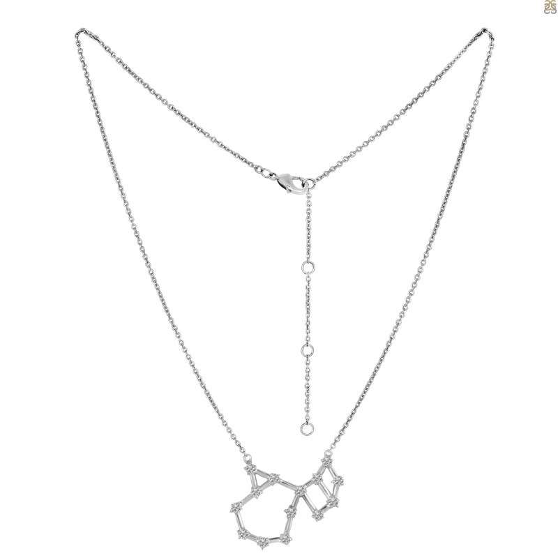 Scorpio Zodiac Star Constellation with Cubic Zirconia Necklace