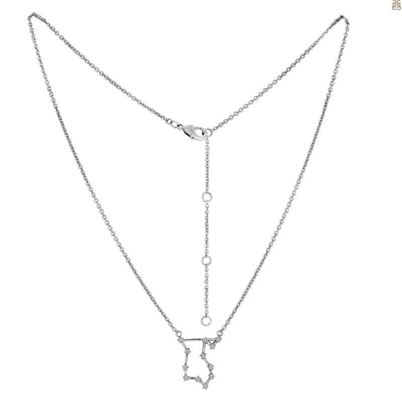Libra Zodiac Star Constellation with Cubic Zirconia Necklace