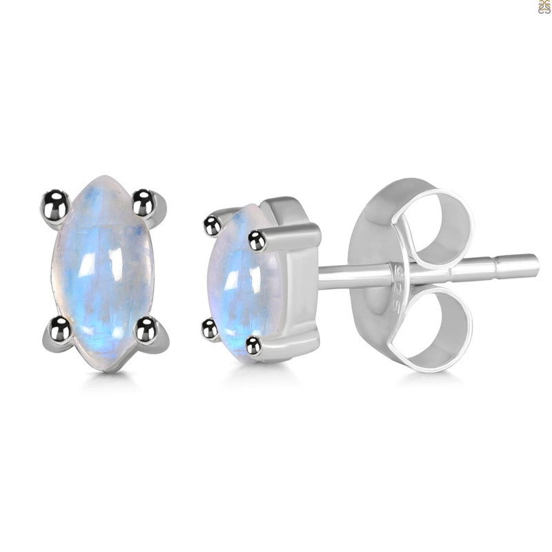 Moonstone Stud Earring