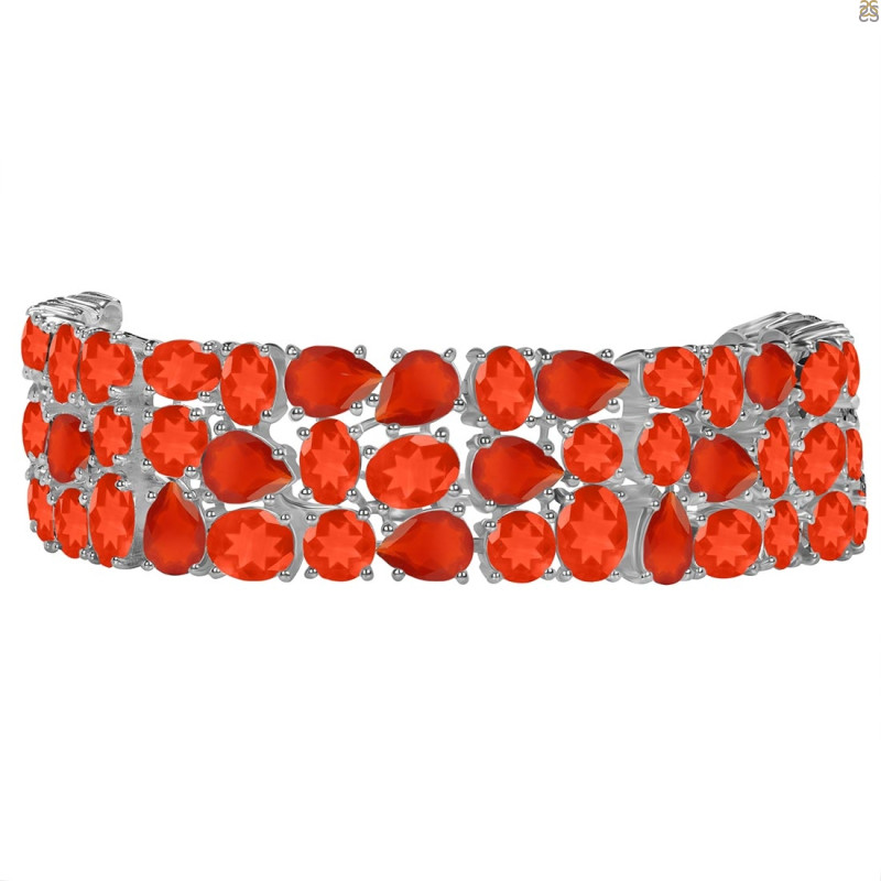 Red Onyx Bracelet ROX-RDB-92-CUT.