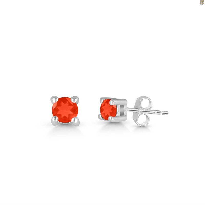 Red Onyx Stud Earring