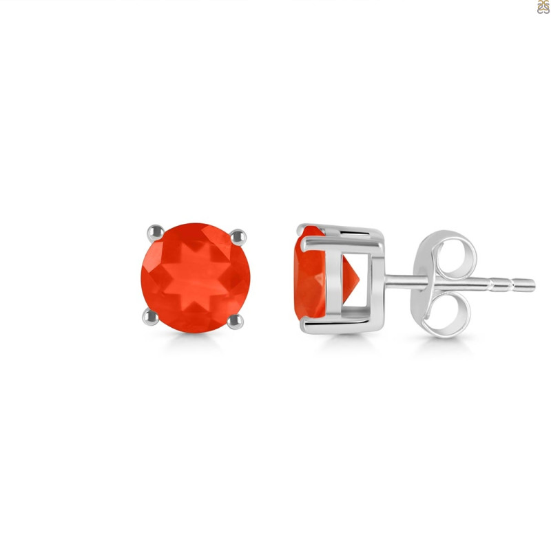 Red Onyx Stud Earring
