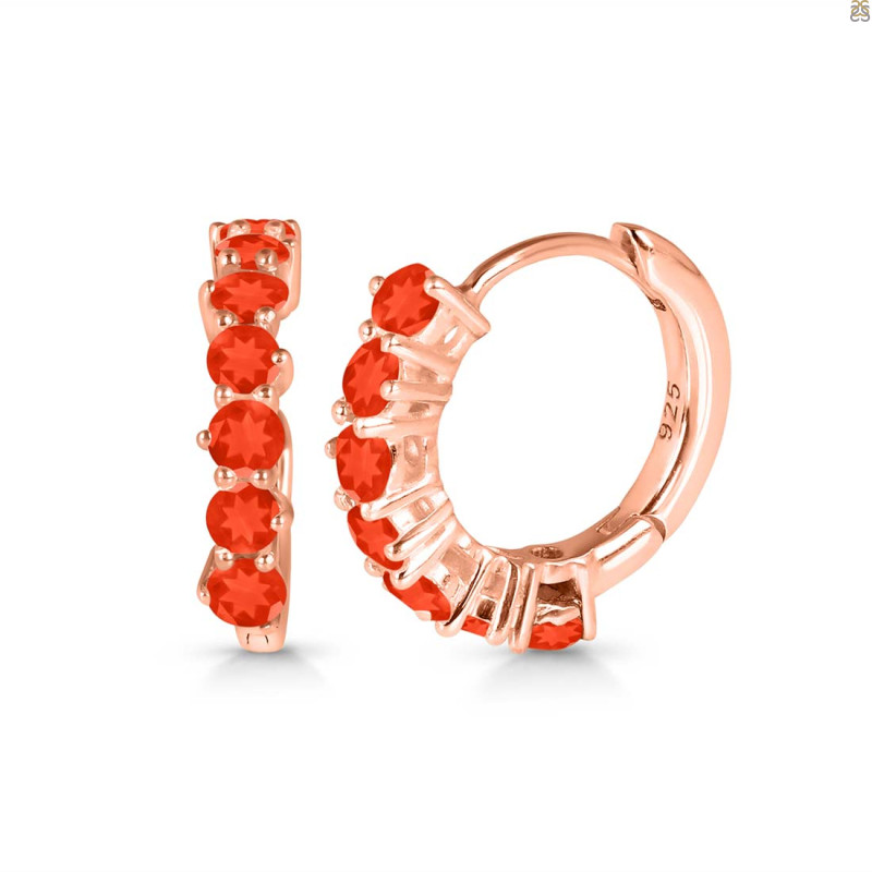 Red Onyx Hoop Hoop Earring ROX-RDE-1473.