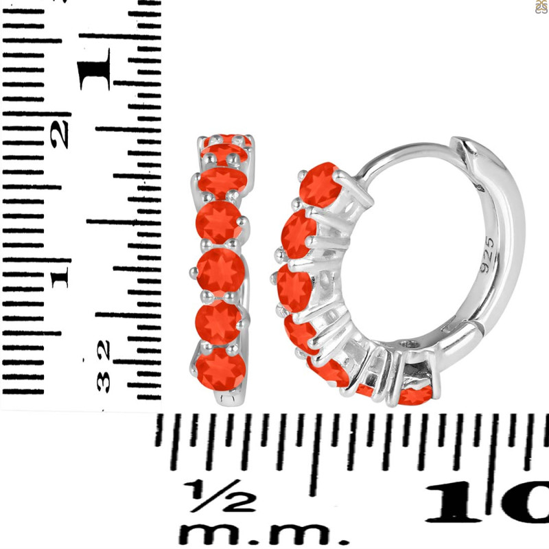 Red Onyx Hoop Hoop Earring ROX-RDE-1473.
