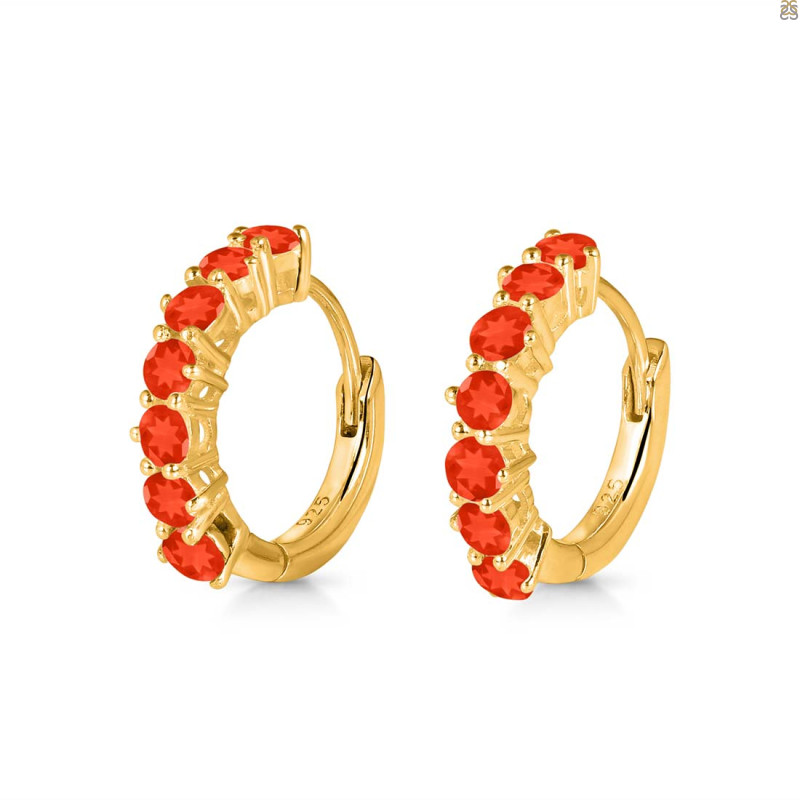 Red Onyx Hoop Hoop Earring ROX-RDE-1473.