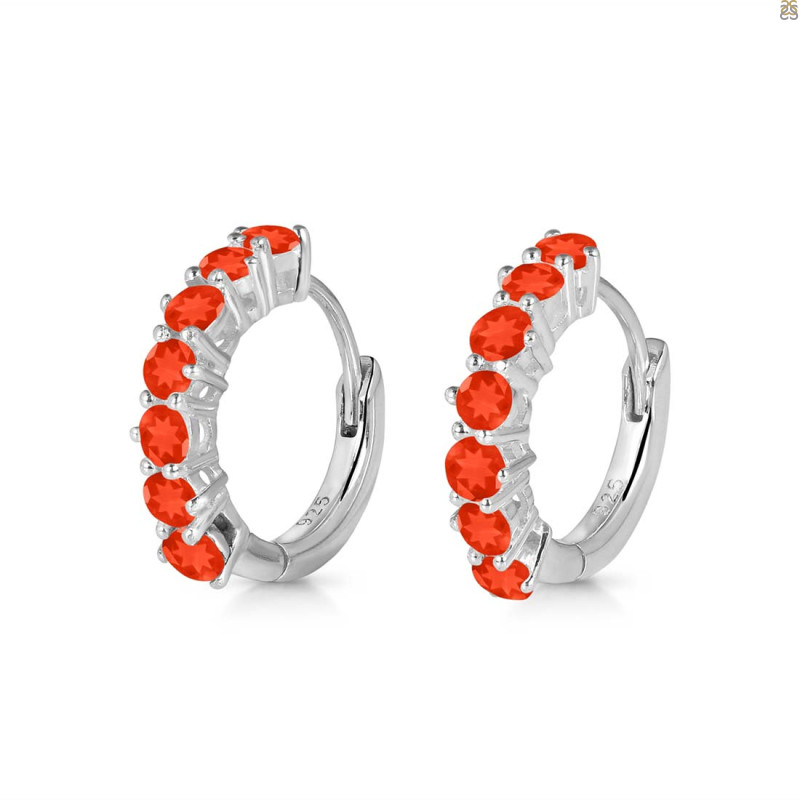 Red Onyx Hoop Hoop Earring ROX-RDE-1473.