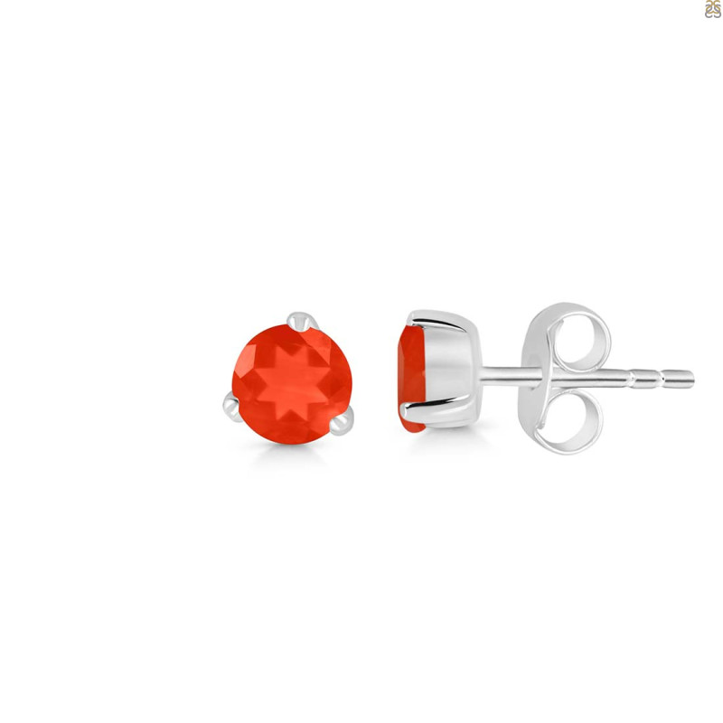 Red Onyx Stud Earring