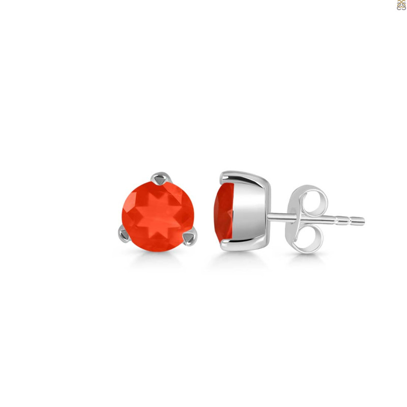 Red Onyx Stud Earring