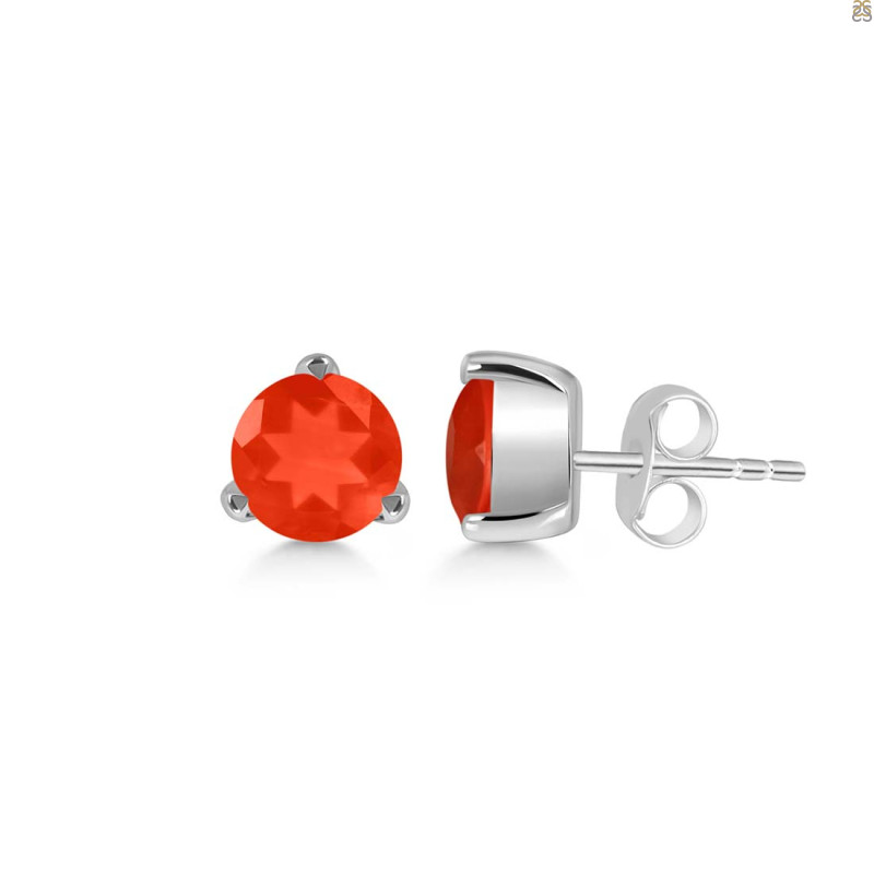 Red Onyx Stud Earring