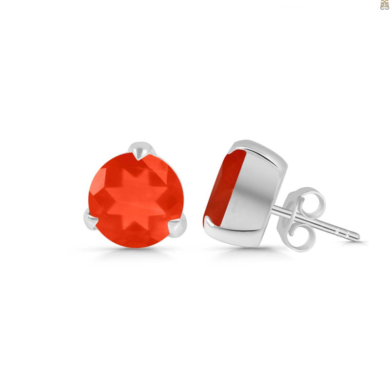 Red Onyx Stud Earring