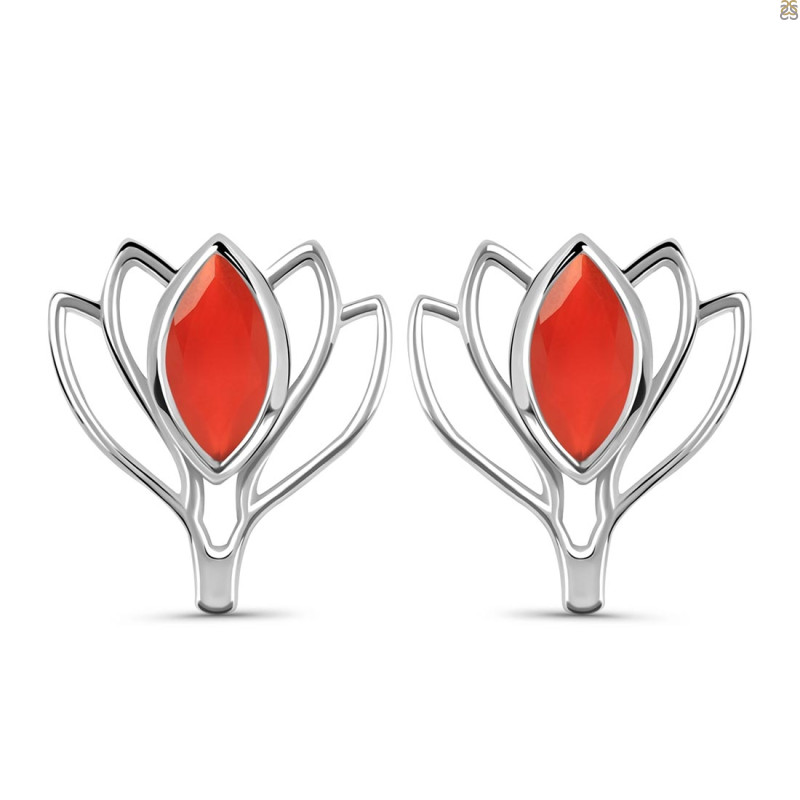 Red Onyx Stud Earring ROX-RDE-24.