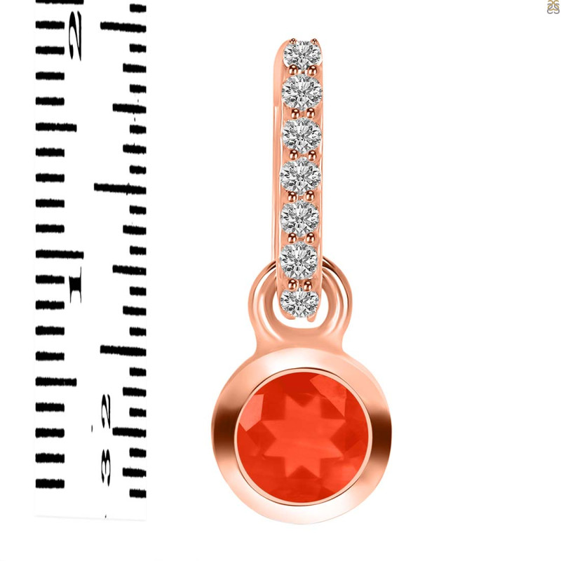 Red Onyx & White Topaz Pendant ROX-RDP-957-CZ-LOOP.