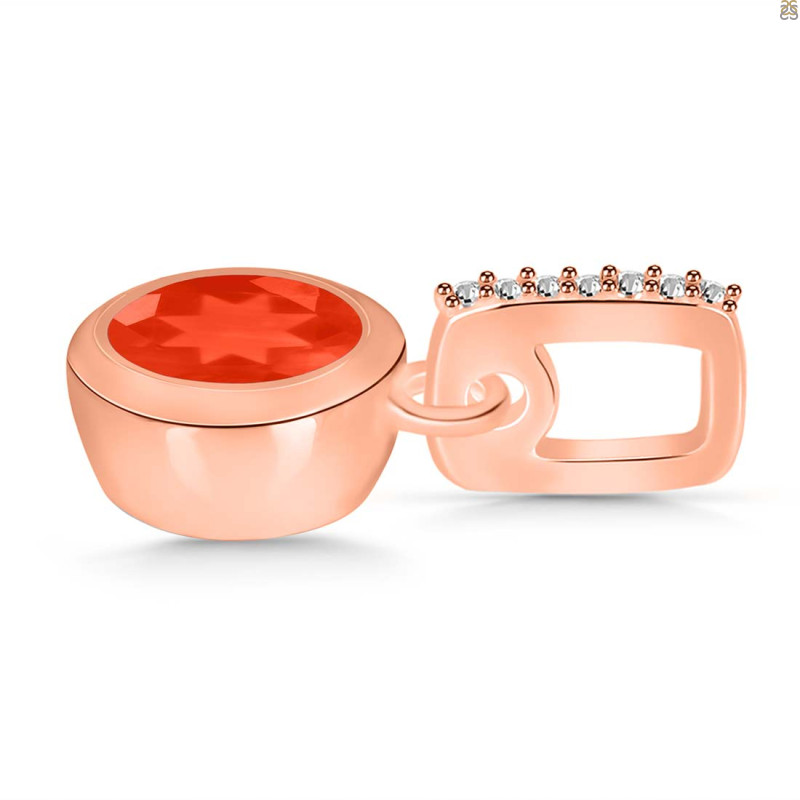 Red Onyx & White Topaz Pendant ROX-RDP-960-CZ-LOOP.