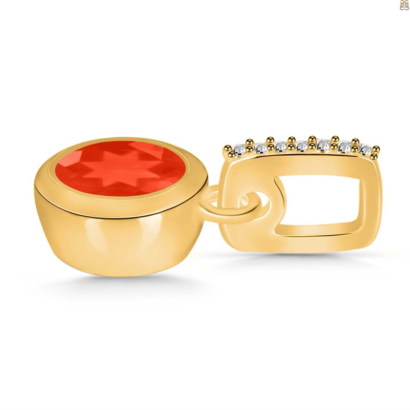 Red Onyx & White Topaz Pendant ROX-RDP-960-CZ-LOOP.