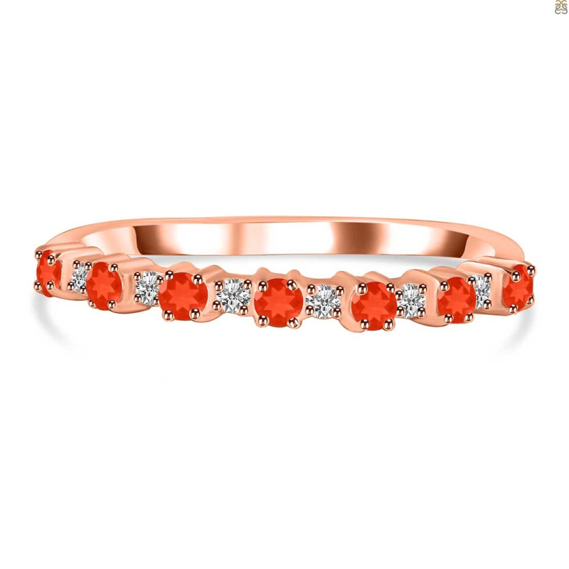 Red Onyx & White Topaz Ring ROX-RDR-2201.