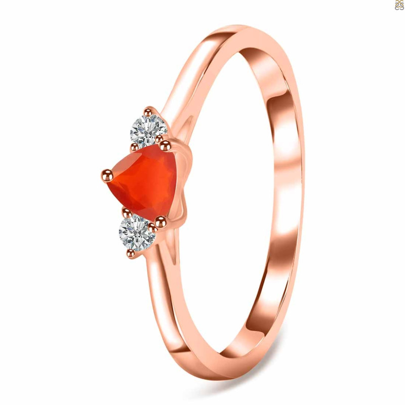 Red Onyx  & White Topaz Ring ROX-RDR-2543.