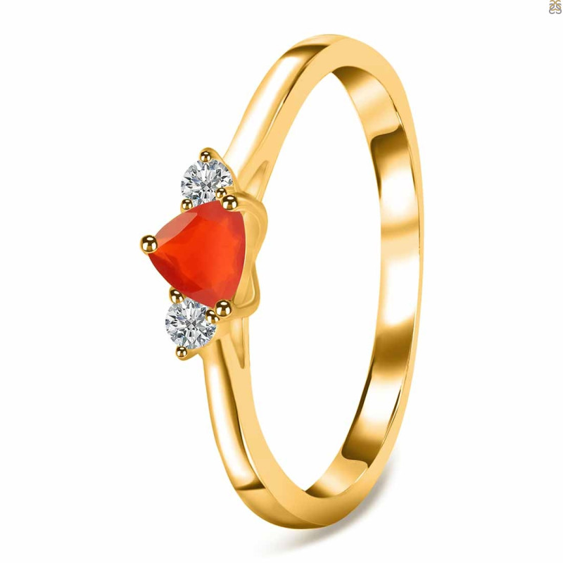 Red Onyx  & White Topaz Ring ROX-RDR-2543.