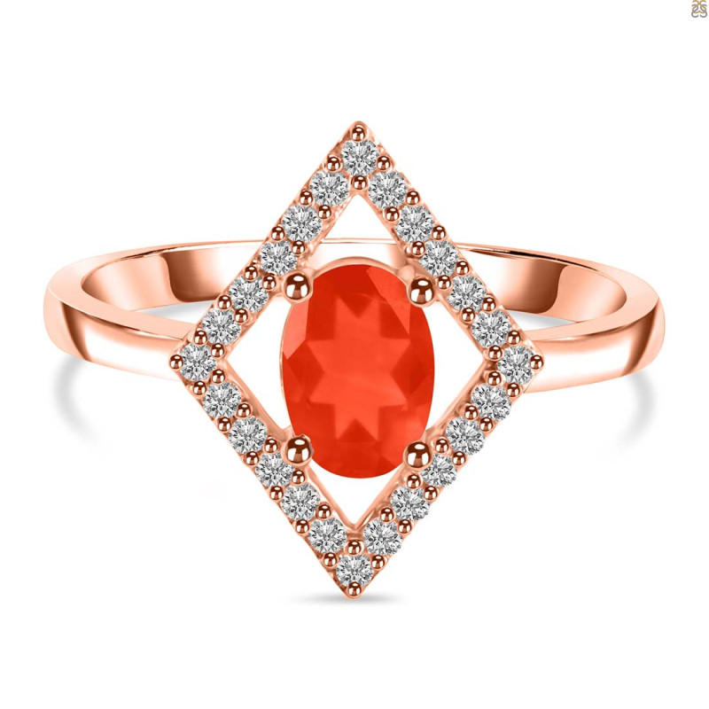 Red Onyx & White Topaz Ring ROX-RR-134.