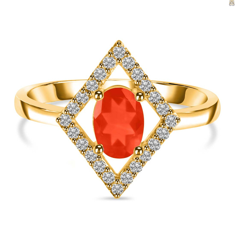 Red Onyx & White Topaz Ring ROX-RR-134.