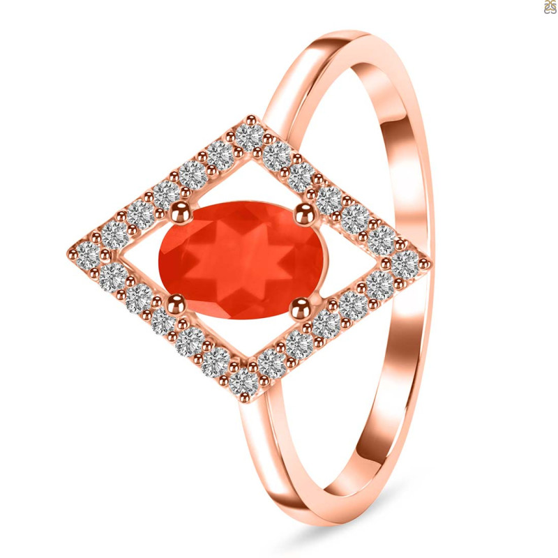 Red Onyx & White Topaz Ring ROX-RR-134.