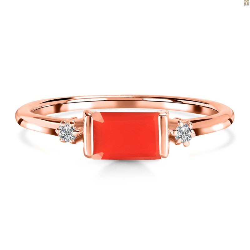 Red Onyx & White Topaz Ring ROX-RR-135.