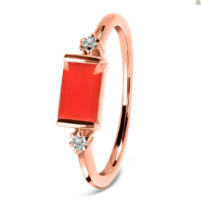 Red Onyx & White Topaz Ring ROX-RR-135.
