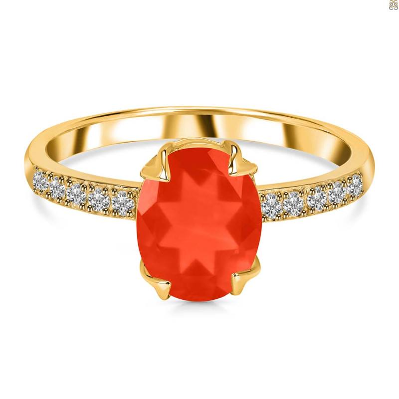 Red Onyx & White Topaz Ring ROX-RR-207.