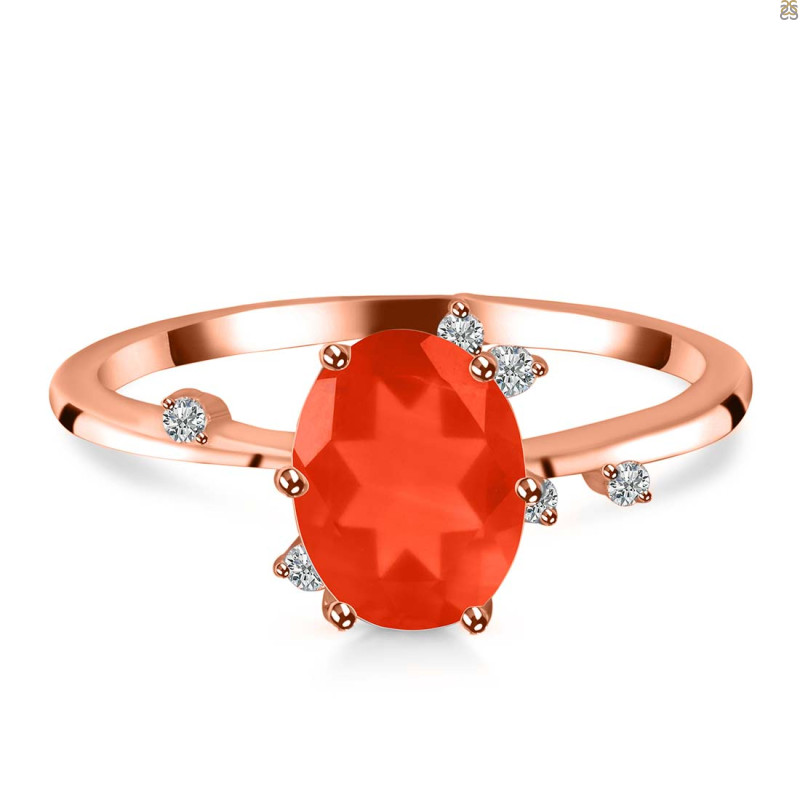 Red Onyx & White Topaz Ring ROX-RR-318.