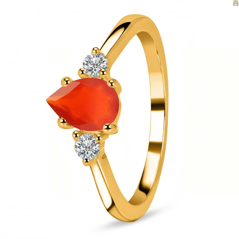 Red Onyx & White Topaz Ring ROX-RR-335.