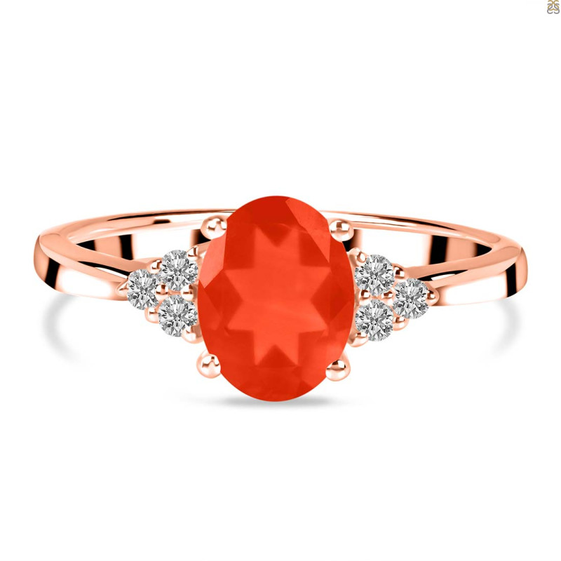 Red Onyx & White Topaz Ring ROX-RR-364.