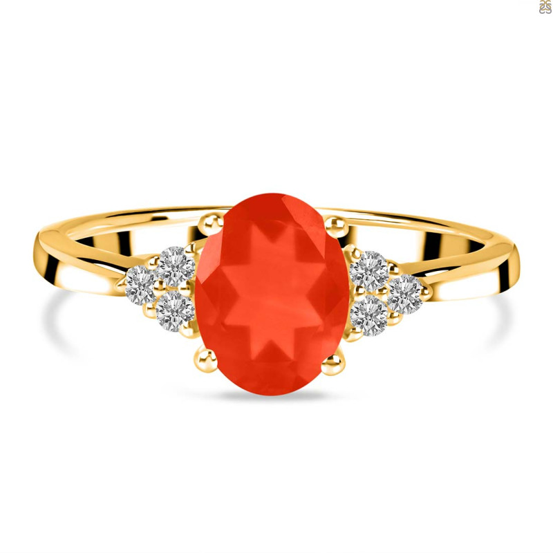 Red Onyx & White Topaz Ring ROX-RR-364.