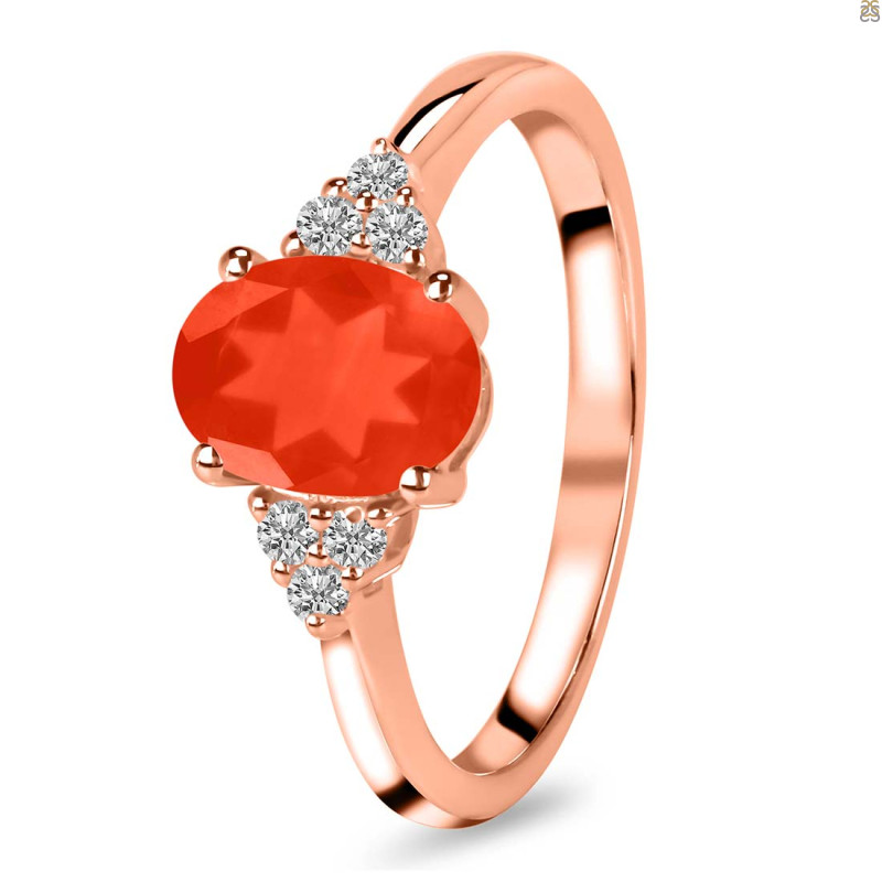 Red Onyx & White Topaz Ring ROX-RR-364.
