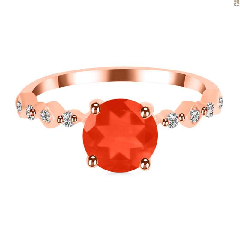 Red Onyx & White Topaz Ring ROX-RR-426.