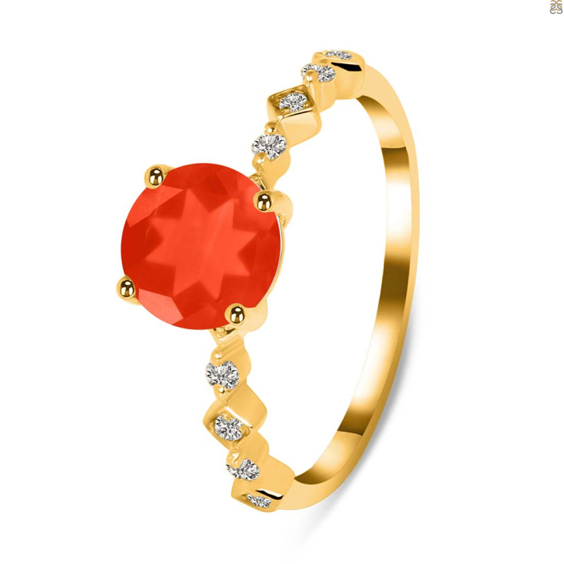 Red Onyx & White Topaz Ring ROX-RR-426.