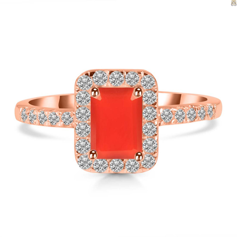 Red Onyx & White Topaz Ring ROX-RR-432.